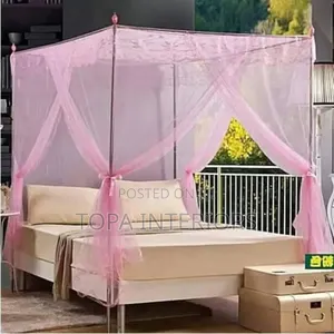 Easy to Install Pink 4 Stand Mosquito Nets