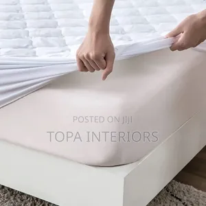 Air BNB Fitted Sheet Style White Waterproof Mattress Protector Covers