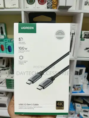 Ugreen 1m Usb-C 3.1 Gen2 Male to Male 5a Data Cable (100w, at 60hz)