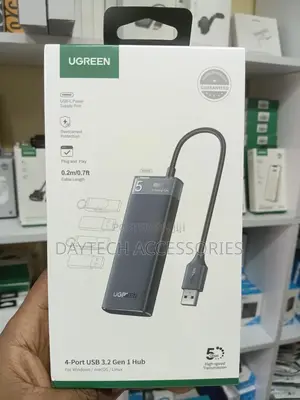 Ugreen 4-Port Usb 3.0 Hub With Usb C Power Supply - Grey