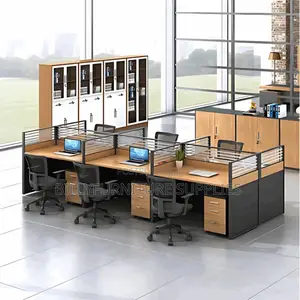 6 Way Brown Workstation