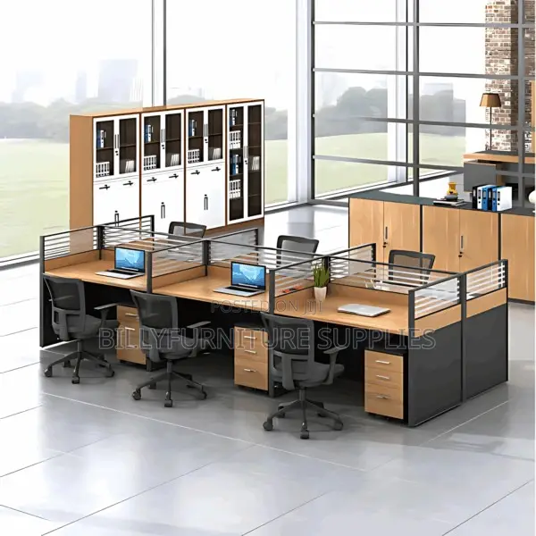 6 Way Brown Workstation