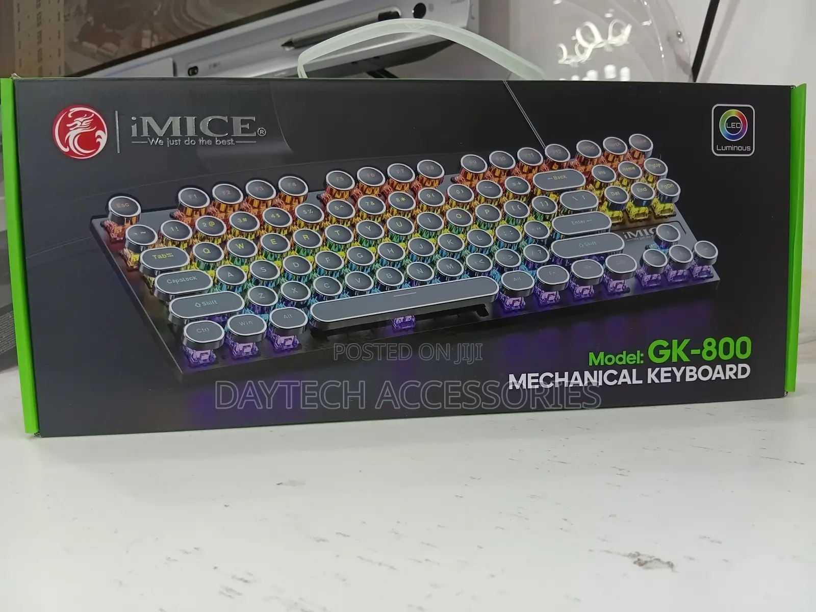 Imice Gk-800 Usb Wired Gaming Mechanical Keyboard With Round Key Caps,