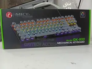 Imice Gk-800 Usb Wired Gaming Mechanical Keyboard With Round Key Caps,