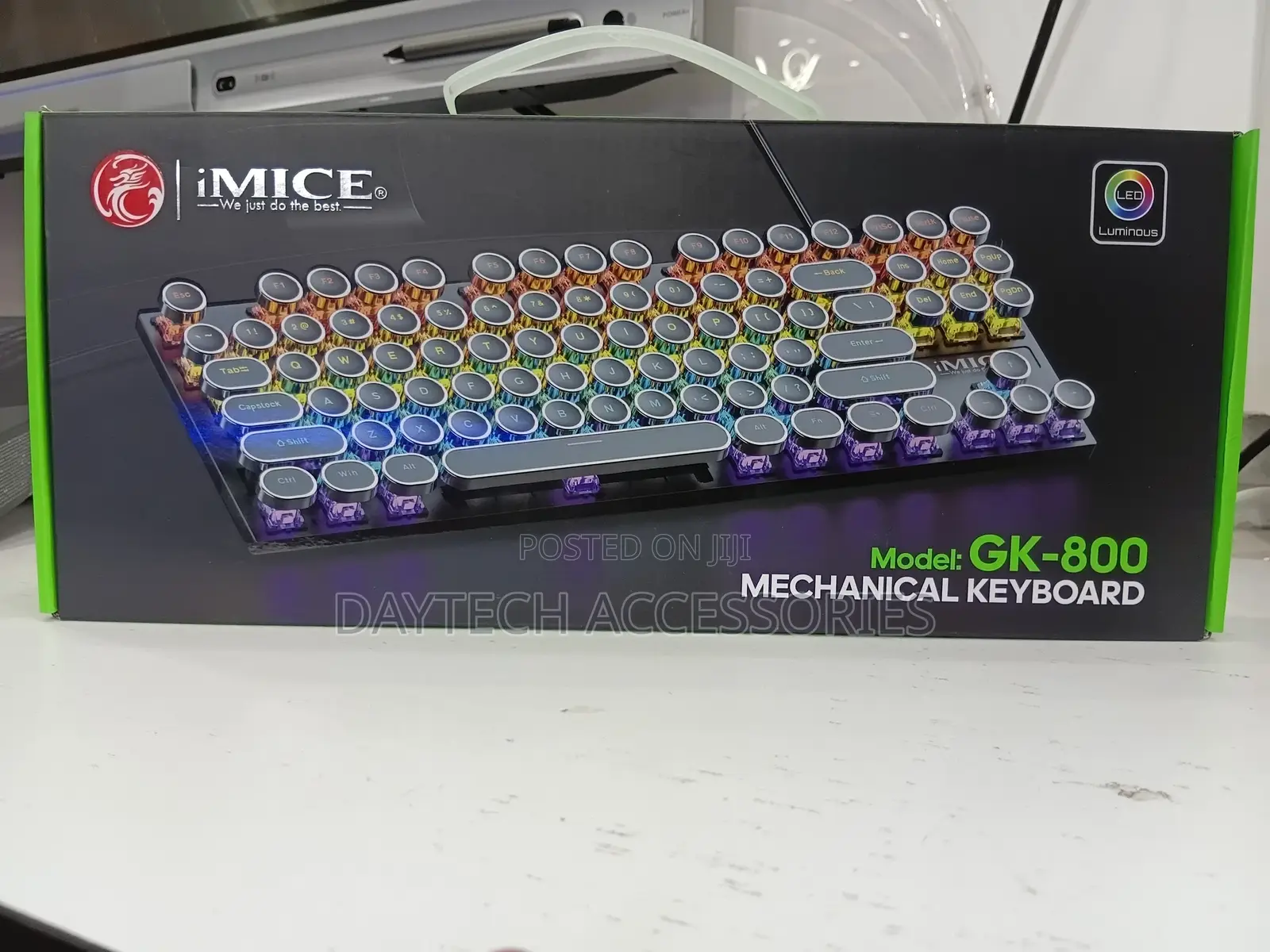 Imice Gk-800 Usb Wired Gaming Mechanical Keyboard With Round Key Caps,