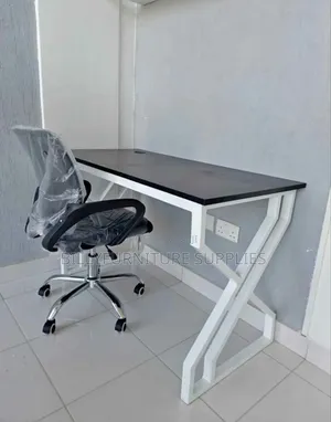 Metallic Table With White Leg
