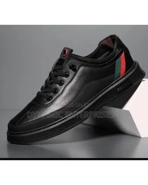 Casual Men's Leather-Look Sneakers