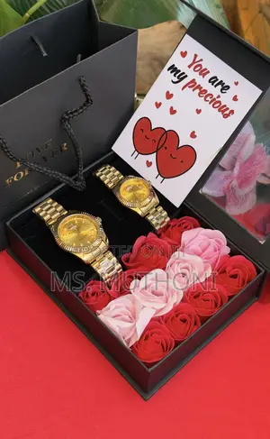 Roses Rolex His Hers Valentines / Birthday Hift Set for Her