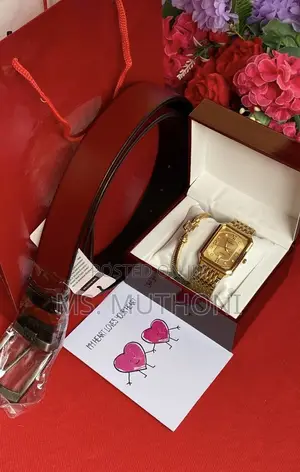  Belt Watch Gents Valentines / Birthday Gift Set