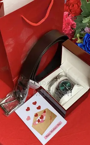   Belt ,Watch , Bracelet Gents Valentines / Birthday Gift Set