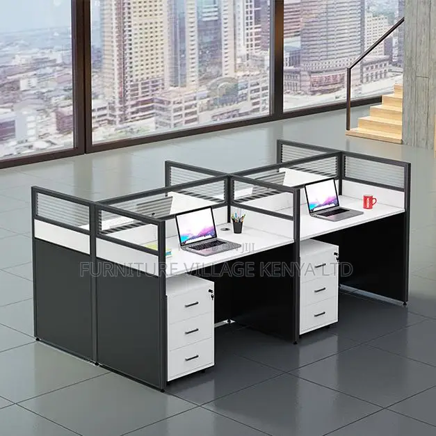 Office Workstations: 4-way Modular Office Workstation