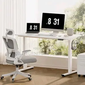 White Adjustable Height Table