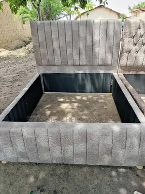 Grey Panel Bed Size 5 by 6. Good Quality Fabric.