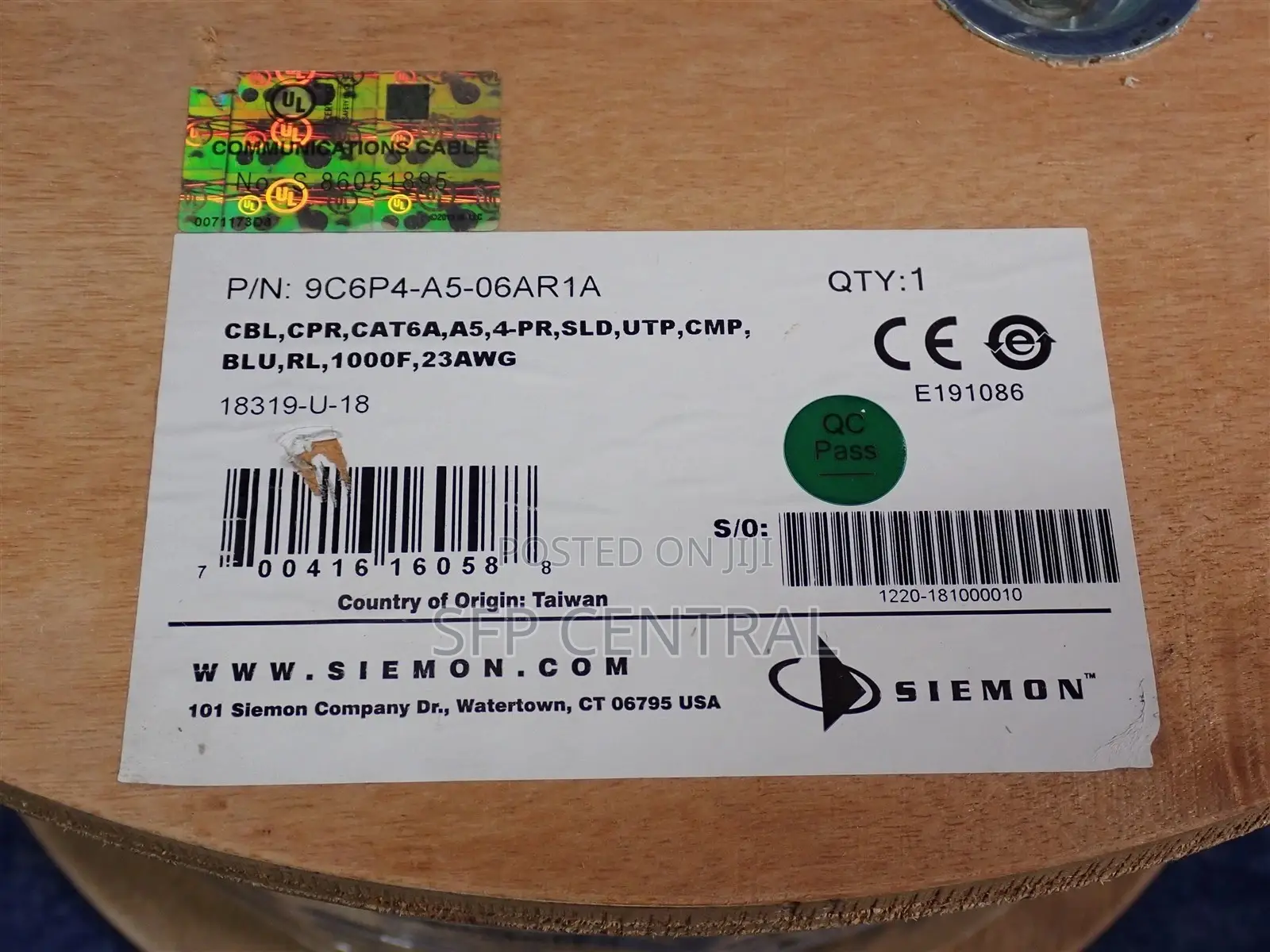 Siemon Cat6a Shielded Network Cable F/Utp 10g