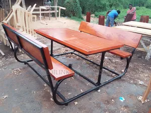 Wooden Metallic Umbrellaless Garden Outdoor Benches