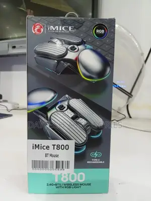 The Imice T800 Rechargeable Bluetooth Dual-Mode Wireless Gaming Mouse.