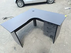 L Shaped Grey Desk