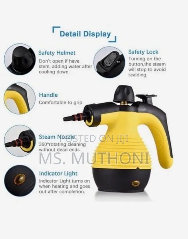 Handheld Pressurized Steam Cleaner.