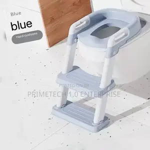 Blue Hard Cushuion Toilet Ladder