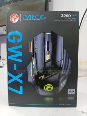 Imice Gw-X7 7 Buttons Rechargeable RGB Wireless Gaming Mouse