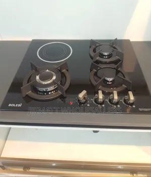 Bolesi Hob 3gas Burner +1infrared Plate With Gas Sensor And Wok Burner