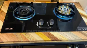 Bolesi Hob 2burners With Sensor and Wok Burner Inbuilt Glass