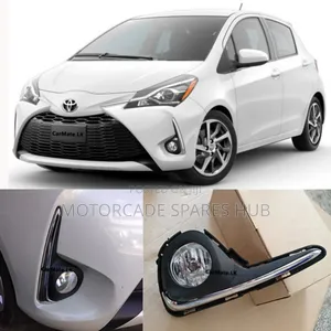 Toyota Vitz 2018 Bumper Fog Lights Set Covers and Bulbs