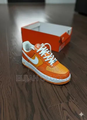Airforce 1 Orange White Patent