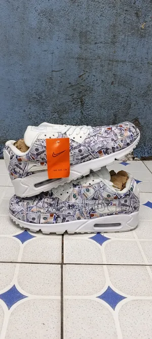 Nike Air Max 90  Dollar Bill Print Pattern.