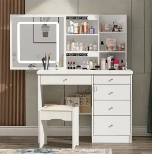Dressing Table; Functional Vanity Dressing Table With Storage Drawers