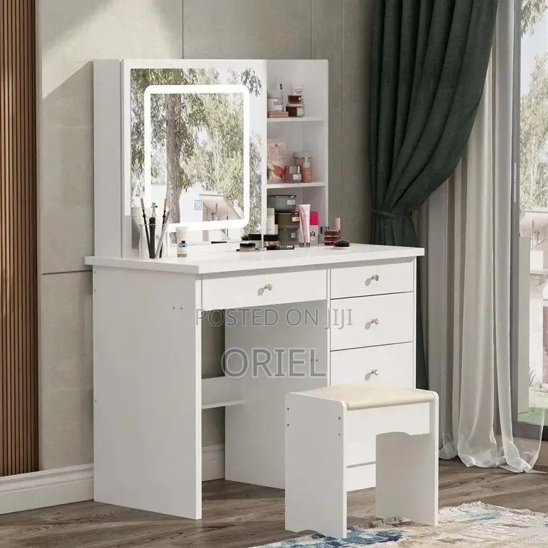Dressing Table; Functional Vanity Dressing Table With Storage Drawers