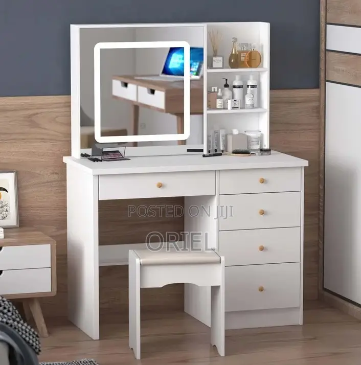 Dressing Table; Functional Vanity Dressing Table With Storage Drawers