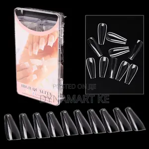 600pcs Nail Tips Natural Clear, Assorted Sizes for Acrylic Stickons