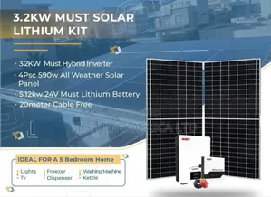3.2kw - 5.12kwh -(4)590w Solar Panels(Free Installation and Transport)