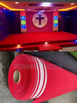 Plain Red,Full Coverage Church Pulpit Wall To Wall Delta 4mm Carpets