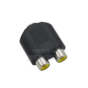 3.5mm Female to 2 Rca Female Dual Splitter Interface Audio Connector