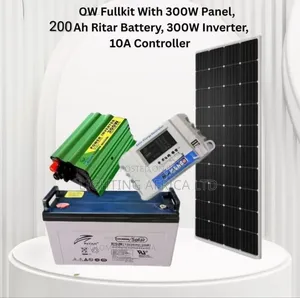 300w Solar Panel - 200ah Gel Battery - 300w Inverter - 20a Controller