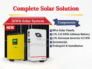 6.2kw - 5.12kwh Lithium -(6)625w Solar (Free Installation Transport)