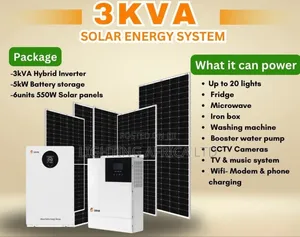 New 3kw Hybrid Inverter - 5.12,Kwh Lithium - (6)550w Solar Off-Grid