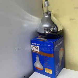 Heat Lamp Bulb 250w Infrared White Light for Food Service(120x142mm)