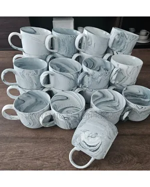 6 Pieces High Quality Gray Ceramic Mugs