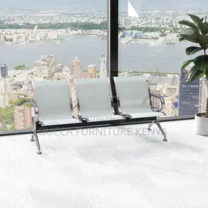 Metallic 3-seater Reception Waiting Bench