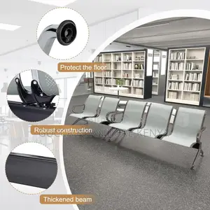 Metallic 3-seater Reception Waiting Bench
