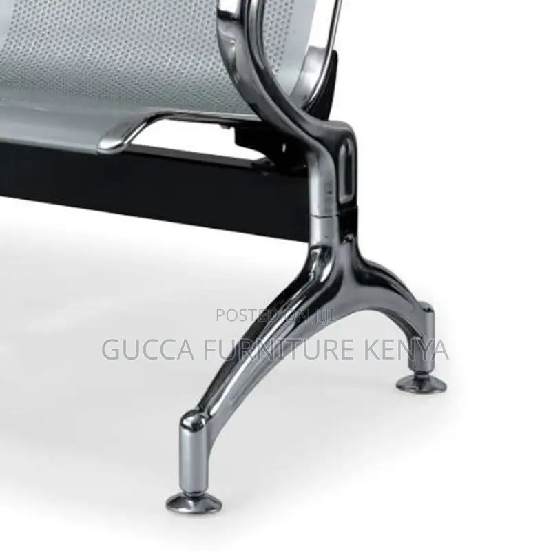 Metallic 3-seater Reception Waiting Bench