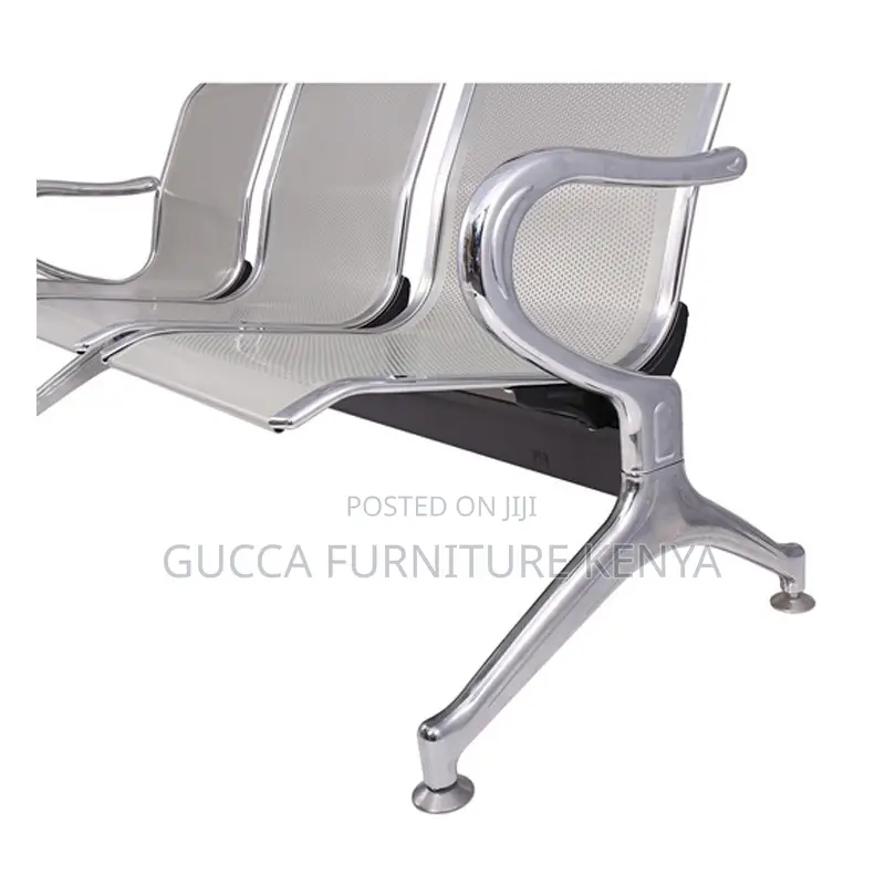 Metallic 3-seater Reception Waiting Bench