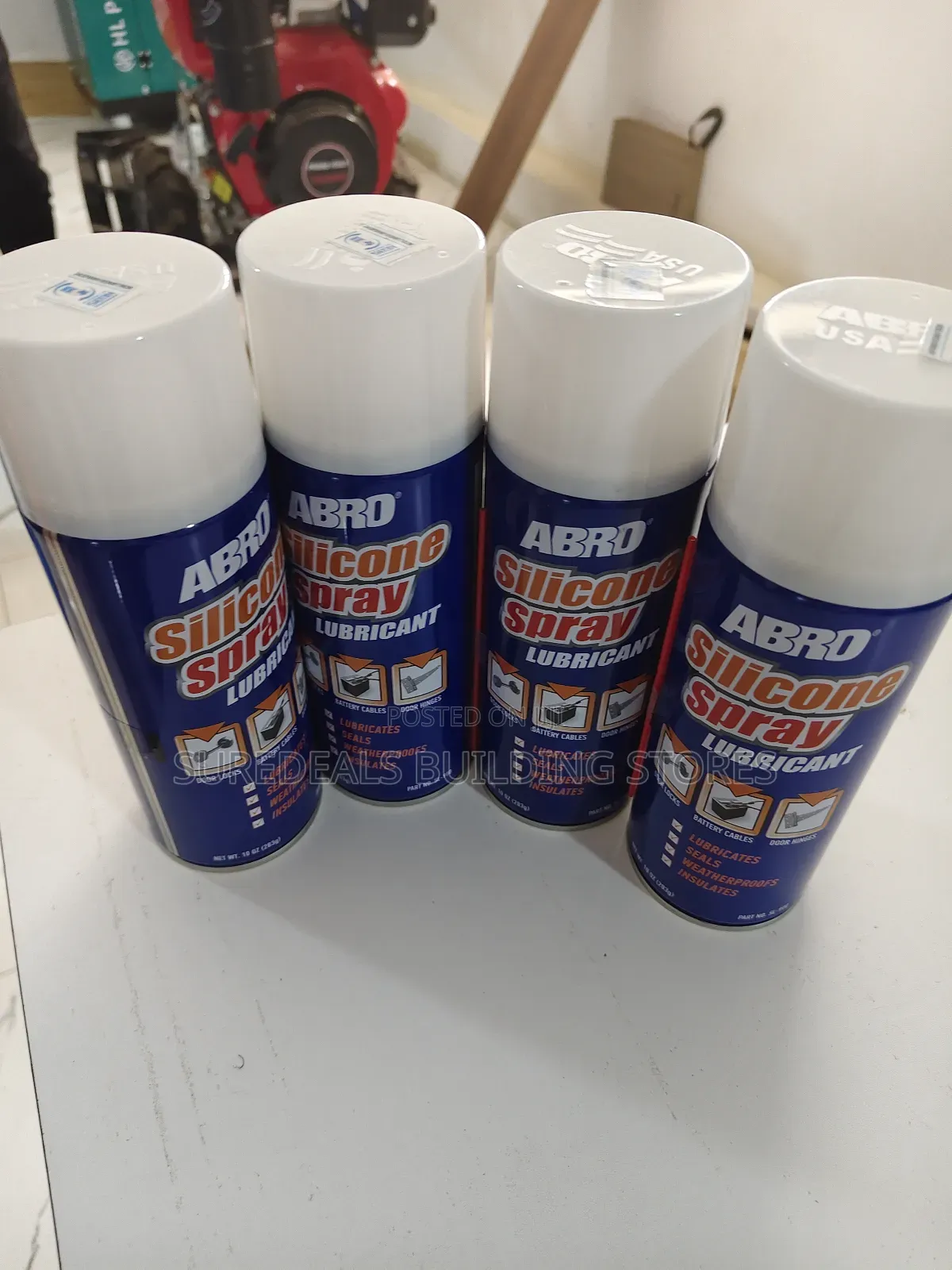 Abro Silicone Spray Lubricant.
