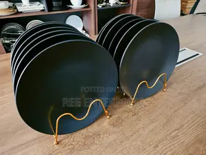 6 Pieces High Quality Black Dinner Plate