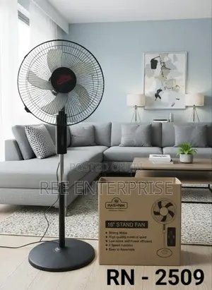 Rashnik Standing Fan With Remote Brand New