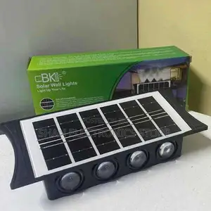 High-Efficiency 1 Pack Warm White 8 Led Up Down Solar Wall Lights