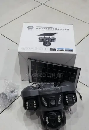 Wifi V380pro Outdoor Solar Camera 6mp 3 Lens 3 Screens